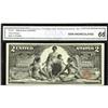 Image 1 : Fr. 247 $2 1896 Silver Certificate CGA Gem Uncirculated 