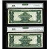 Image 4 : Fr. 258 $2 1899 Silver Certificates Cut Sheet of Four. 