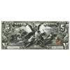 Image 1 : Fr. 269 $5 1896 Silver Certificate About New. The ancho 