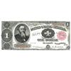 Image 1 : Fr. 350 $1 1891 Treasury Note Choice New. A fresh and o 