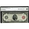 Image 1 : Fr. 837a $5 1914 Red Seal Federal Reserve Note CGA Gem 