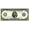 Image 1 : Fr. 847a $5 1914 Federal Reserve Star Note Very Fine-Ex 