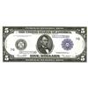 Image 1 : Fr. 871c $5 1914 Federal Reserve Note Choice Crisp Unci 