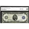 Image 1 : Fr. 890 $5 1914 Federal Reserve Note CGA Very Fine 35. 