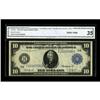 Image 1 : Fr. 923 $10 1914 Federal Reserve Note CGA Very Fine 35. 