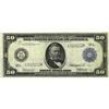 Image 1 : Fr. 1068 $50 1914 Federal Reserve Note Fine-Very Fine. 