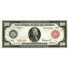Image 1 : Fr. 1075b $100 1914 Red Seal Federal Reserve Note Very 