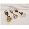 Image 1 : 3 GLASS DOORKNOB SETS