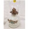 Image 2 : 2 COAL OIL LAMPS - MILK GLASS & CLEAR COMES WITH CHIMNEY