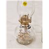 Image 3 : 2 COAL OIL LAMPS - MILK GLASS & CLEAR COMES WITH CHIMNEY