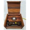 Image 1 : Retro Desk Phone in Wooden Case