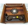 Image 2 : Retro Desk Phone in Wooden Case
