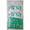 Image 2 : 8- SASKATCHEWAN LICENSE PLATES (MATCHING PAIRS)