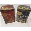 Image 1 : RED AND BLUE TETLEY'S TEA TINS