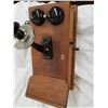 Image 2 : ANTIQUE WALL MOUNT CRANK TELEPHONE