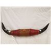 Image 1 : WALL MOUNTED BULL HORNS, 28" WIDE