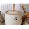 Image 4 : MEDALTA 5 GALLON, CERAMIC LID AND BUTTER CHURN