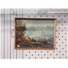 Image 1 : ANTIQUE TRAY WITH PICTURE