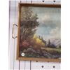 Image 2 : ANTIQUE TRAY WITH PICTURE