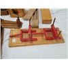 Image 2 : WOODEN ITEM LOT, PIGGY BANK SLED ETC