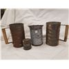 Image 1 : OLD ENAMEL OIL PITCHER & 3 TIN CANS