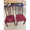 Image 1 : 2 BURGUNDY CHAIRS