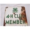 Image 3 : 4-H CLUB SIGN, METAL 14 X 12"