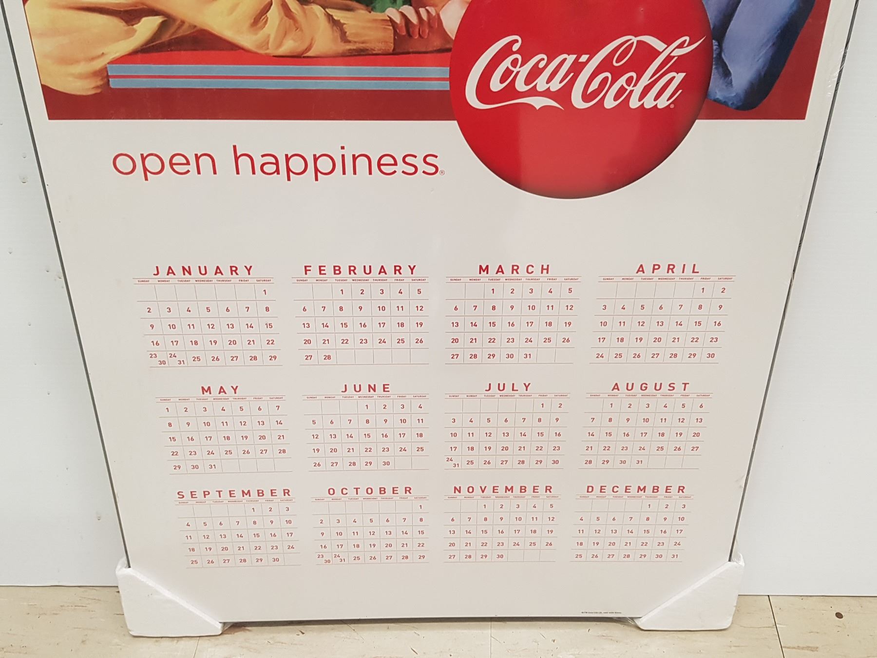 LARGE WOODEN COCACOLA CALENDAR 24 X 36" Schmalz Auctions
