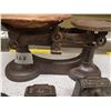 Image 5 : ANTIQUE BALANCE SCALE WITH WEIGHTS
