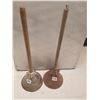 Image 1 : 2 ANTIQUE LAUNDRY PLUNGERS 27" LONG