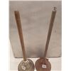 Image 3 : 2 ANTIQUE LAUNDRY PLUNGERS 27" LONG