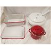 Image 1 : LARGE SOUP BOWL AND 2 ENAMELWARE