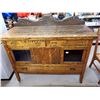 Image 1 : ANTIQUE BUFFET CABINET, POSSIBLY WALNUT 54" LONG