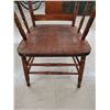 Image 2 : ANTIQUE WOODEN CHAIR, WIDE SEAT