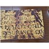 Image 2 : OLD HAFFORT INSURANCE TIN SIGN 19" X 11"