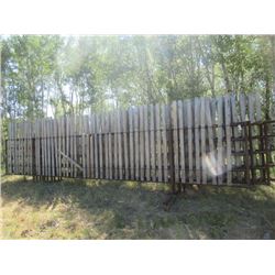 5- 30' Metal Self Standing Wind Break 5 Bar Panels w Boards (One Money for All)