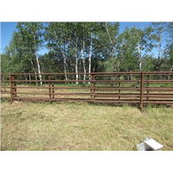 2-30' 5 Bar Metal Self Standing w 12' Swing Gate 1 Hinge Needs Weld Fix (One Money for All)