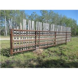 1-30' Metal Self Standing Wind Break Panel w 14' Swing Gate