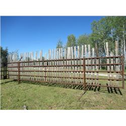 1-30' Metal Self Standing Wind Break Panel w 14' Swing Gate