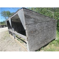8' x 16' Calf Shelter Treated Wood Skid- Plywood Sides- Galvanized Roof