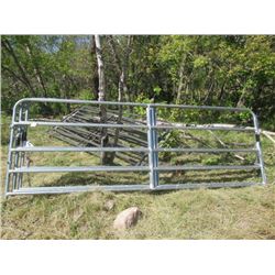 3- Galvanized 12' 5 Bar Gates w Hinges & Chain Loc (One Money for All)