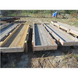 3- 12' Wood Bunk Feeders - 1) New (One Money for All)