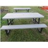 Image 2 : Lifetime Folding Poly Picnic Table