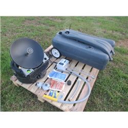 Grey Poly Water Tank, Propane Regulator, RV Satellite Dish, Plus more (One money for All)