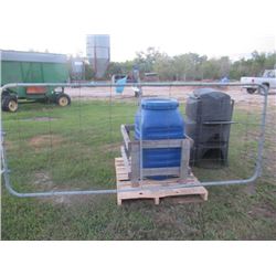 Poly Barrel w Lid, Pipe & Wire Gate-10', Compote Bin (One money for All)