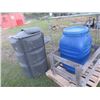 Image 2 : Poly Barrel w Lid, Pipe & Wire Gate-10', Compote Bin (One money for All)