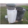 Image 2 : 2 Poly Barrels, 4 Feed Troughs, 25' Weeping Pipe (One money for All)