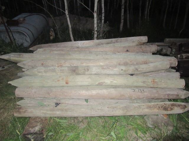Fence Posts Sharpened 51 Treated Sharpened Fence Posts 7' to 8'- Over 1/2 are 7' (One money ...