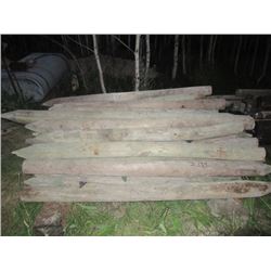 51 Treated Sharpened Fence Posts 7' to 8'- Over 1/2 are 7' (One money for All)