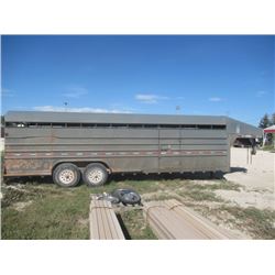 03 Sokal Gooseneck 24' Tandem 7000LB x 2 Stock Trailer, Steel 2 Petitions w TOD (Off Location Locate